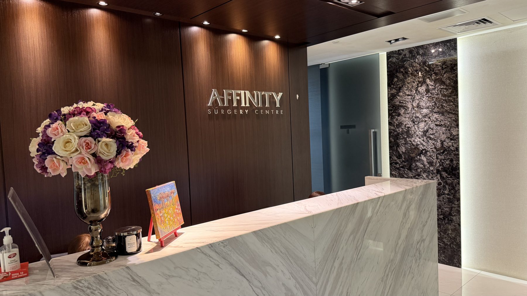 Reception at Affinity Surgery, Mount Alvernia Medical Centre.